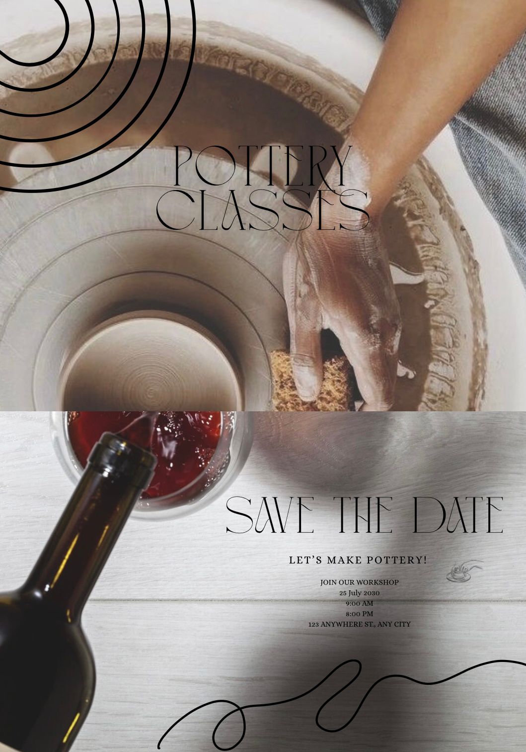 Pottery class poster